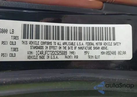 2013 Jeep Grand Cherokee Overland из США, поврежденный, VIN 1C4RJFCT2DC525689